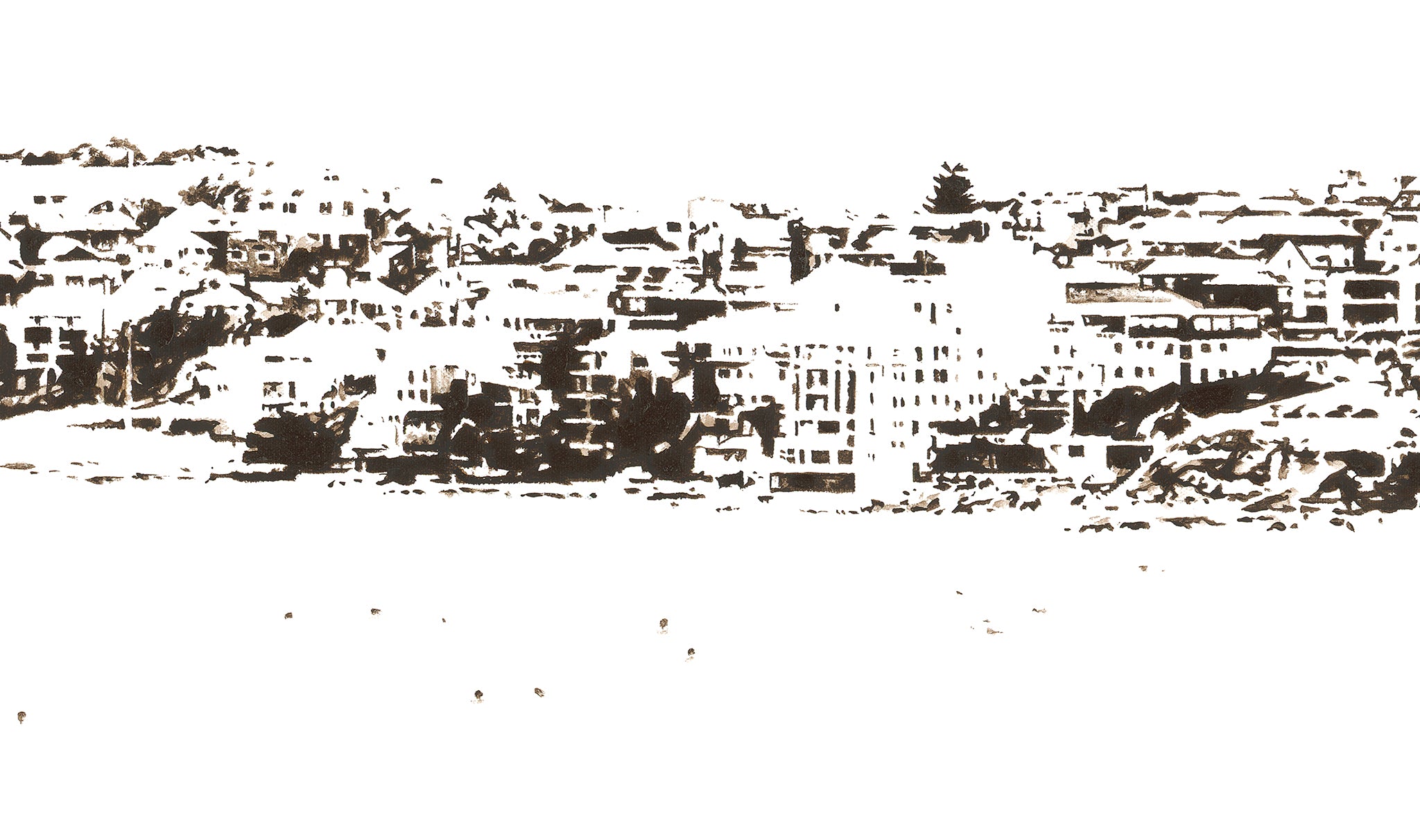 Bondi Beach, North, Minimal. Limited Edition Print. Square